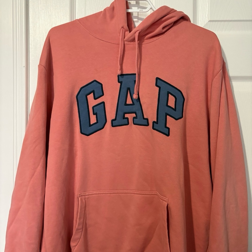 GAP Peach Hoodie with Navy Logo